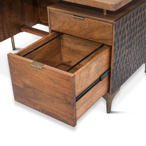 Vallarta Office Desk in Mango Wood with Two Tone Finish