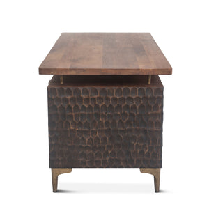 Vallarta Office Desk in Mango Wood with Two Tone Finish