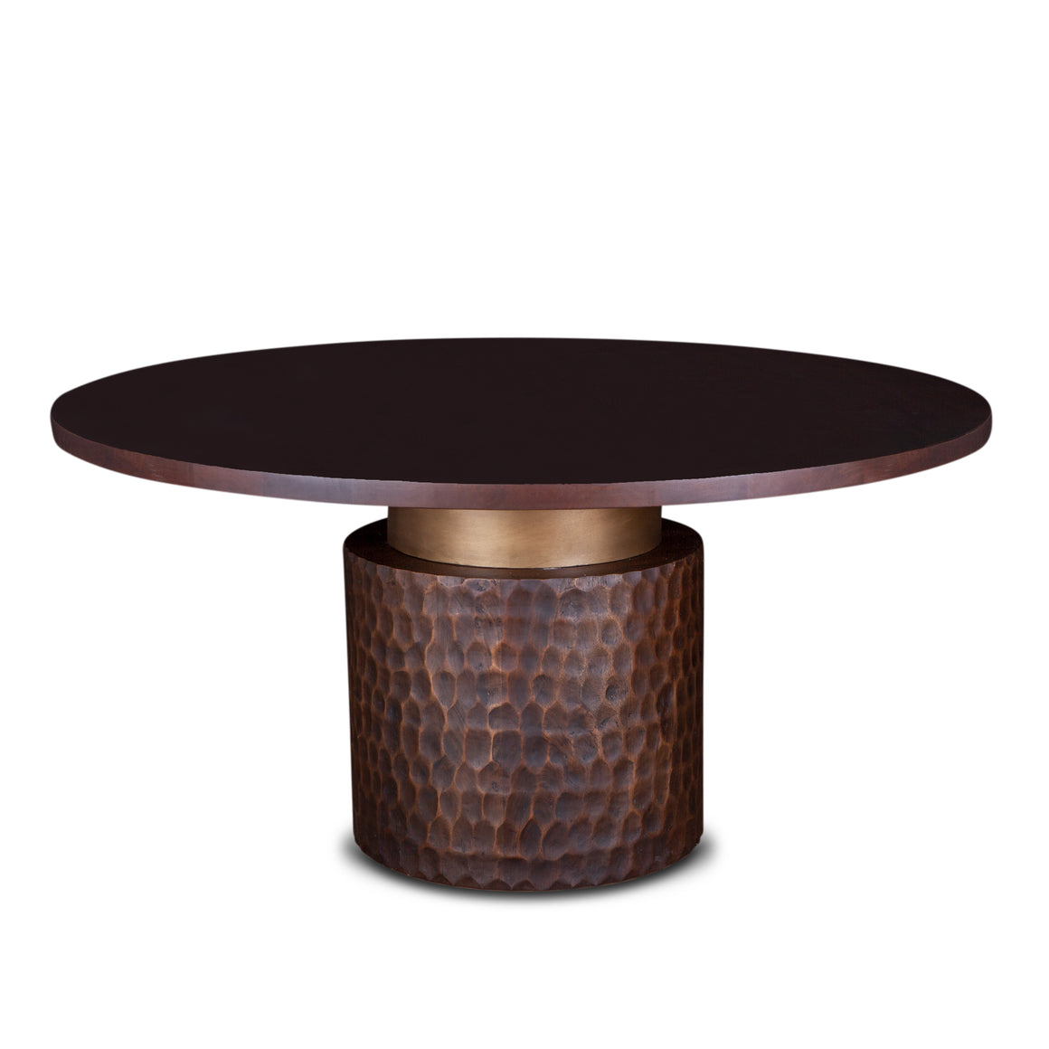 Vallarta 60" Round Dining Table in Mango Wood with Two Tone Finish