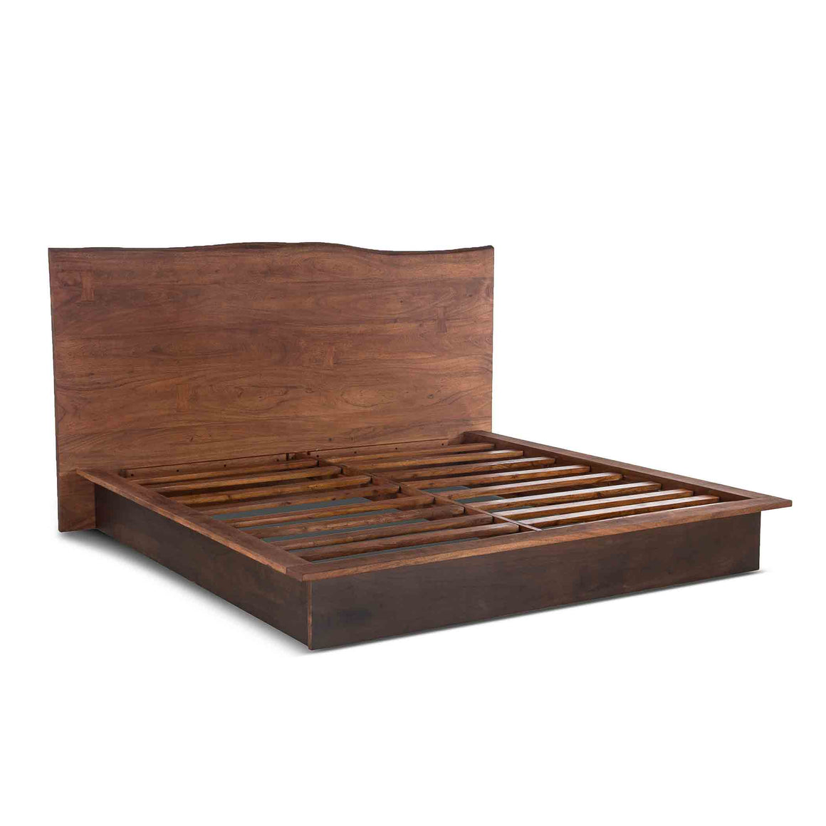 Palermo King Bed in Acacia with Raw Walnut Finish
