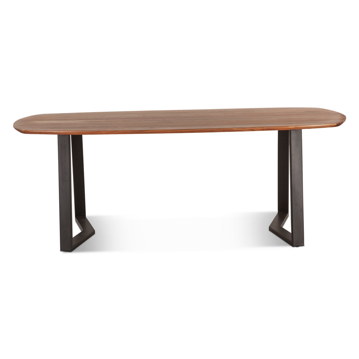 Sorrento 82" Dining Table in Acacia and Iron with Natural Finish
