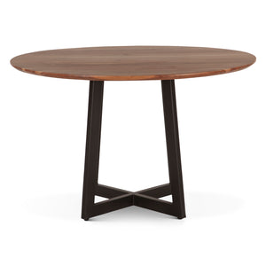 Sorrento 48" Round Dining Table in Smoked Acacia