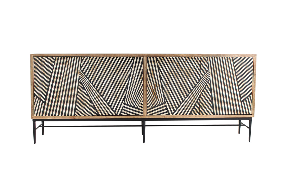 Fargo 80" Sideboard with Bone and Wood Inlay
