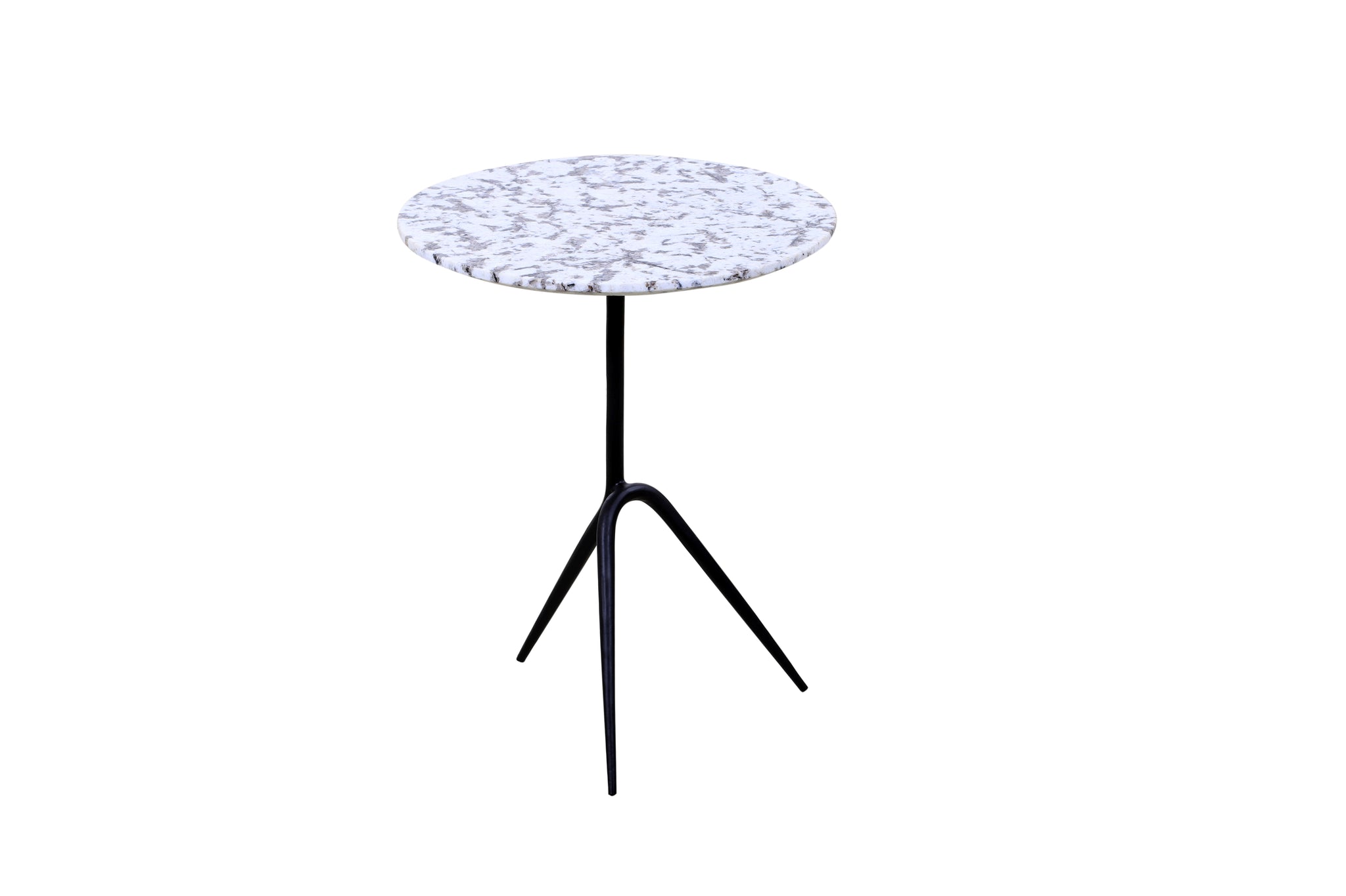 Glacier 18" Accent Table with Alaska White Marble