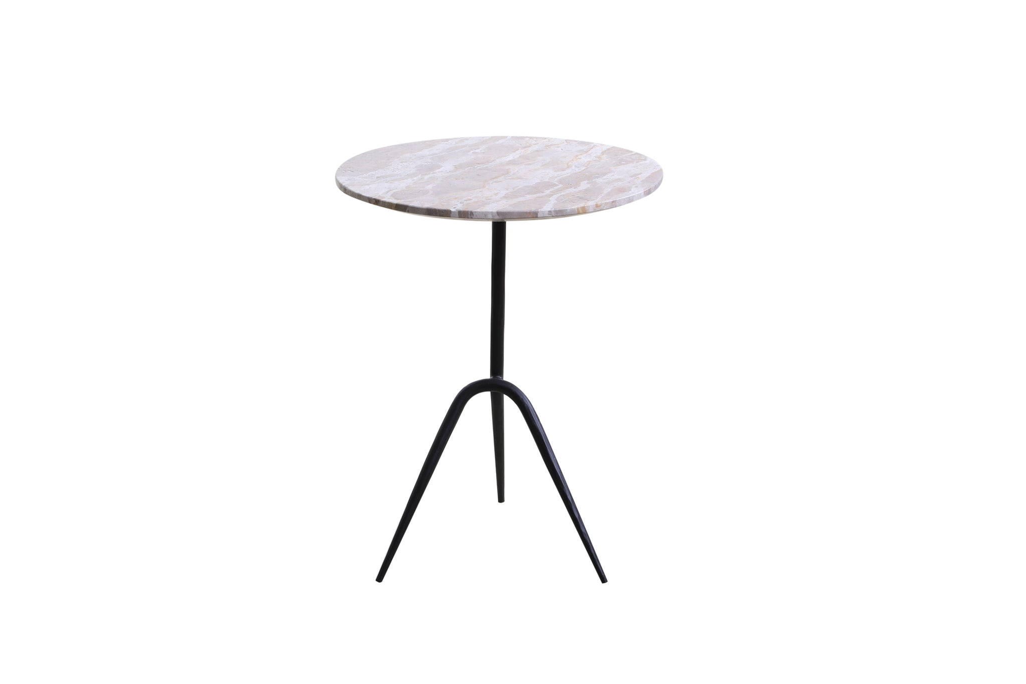 Glacier 18" Accent Table with Capri Beige Marble
