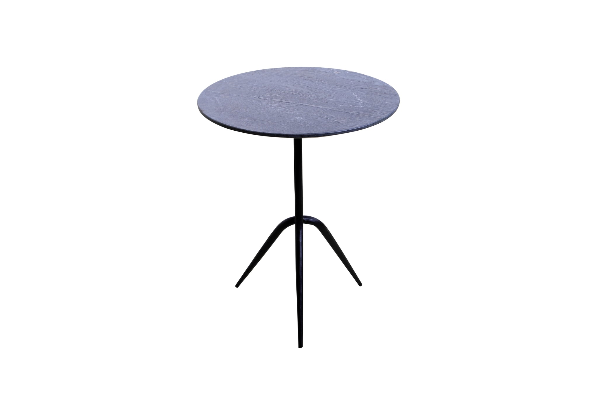 Glacier 18" Accent Table with Lava Marble