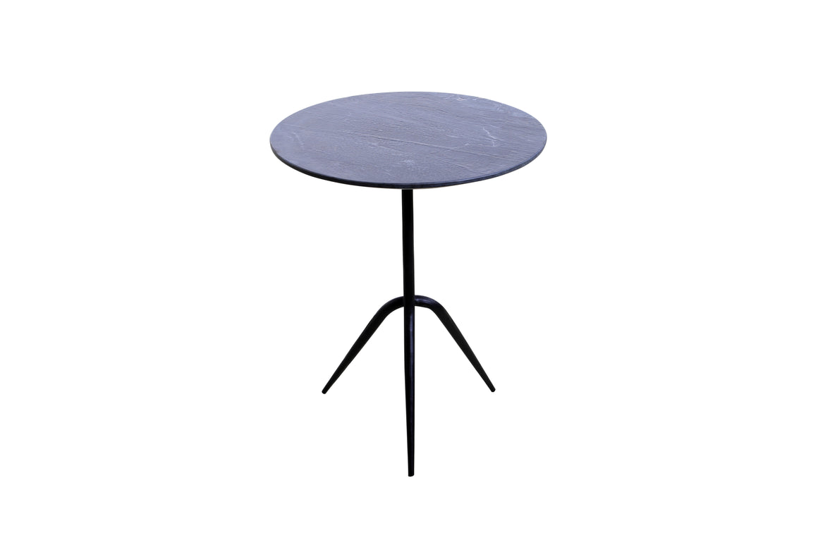Glacier 18" Accent Table with Lava Marble