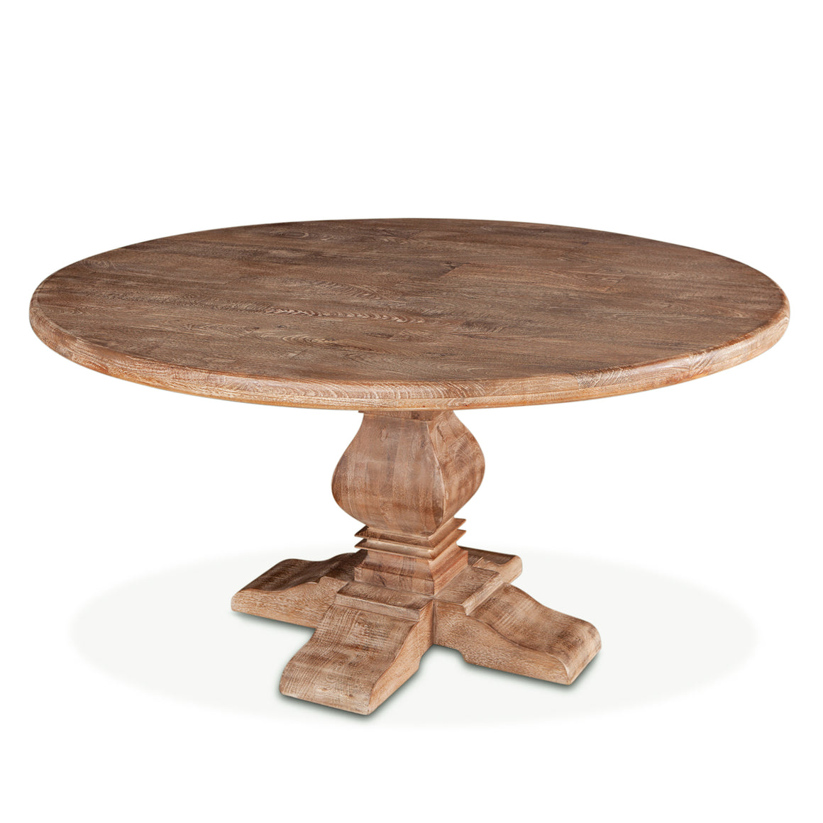 Pengrove 60" Round Dining Table in Antique Oak Finish