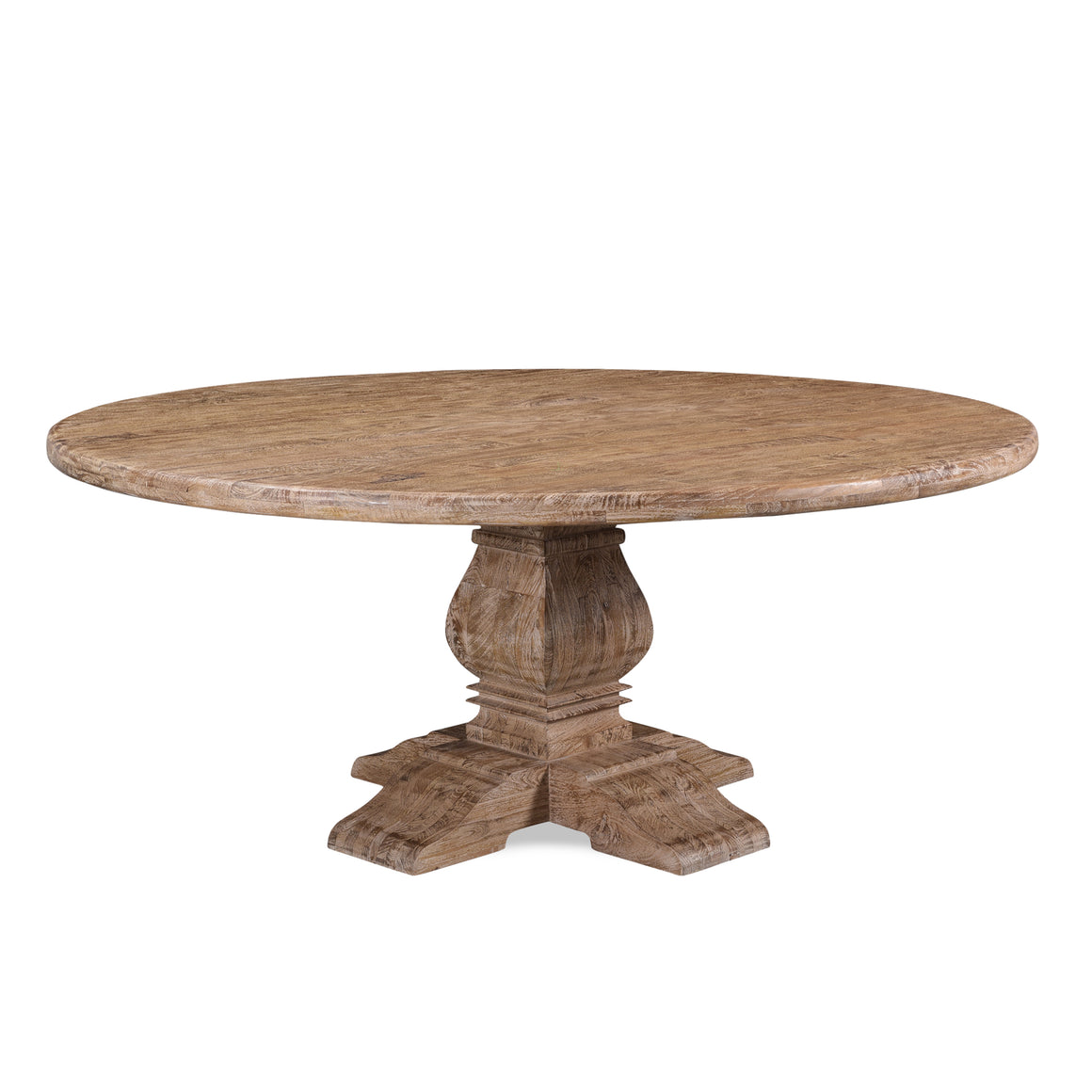 Pengrove 72" Round Dining Table in Antique Oak Finish