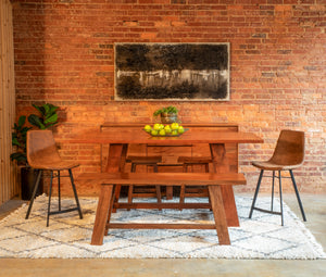 Hudson Counter Chair in Trapper Brown Microfiber