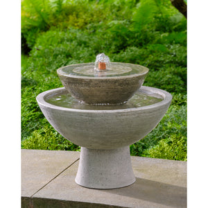 Ojai Stone Pedestal Fountain - Alpine Stone Patina