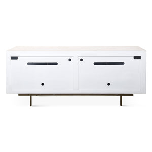 Alexandria 72" Sideboard with Bone, Horn, Wood Inlay on Metal Base
