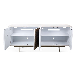 Alexandria 72" Sideboard with Bone, Horn, Wood Inlay on Metal Base