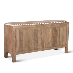 Haveli Dresser 61in Carved, Natural White