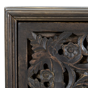 Haveli Nightstand in Vintage Brown Finish