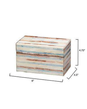 Roosevelt Blue Mother of Pearl Decorative Box, Small