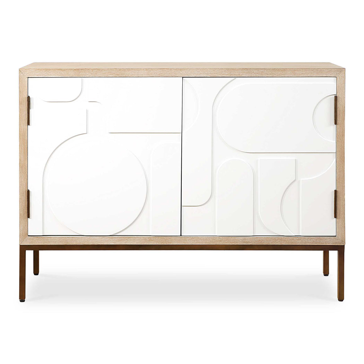 Uttermost Weimar 2 Door White Cabinet