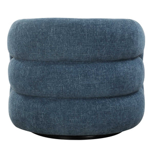 Uttermost Junie Blue Swivel Barrel Chair