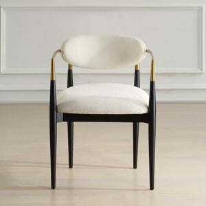 Uttermost Moxie White Dining Arm Chair