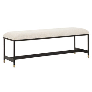 Uttermost Halston Upholstered White Bench