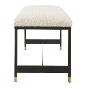 Uttermost Halston Upholstered White Bench