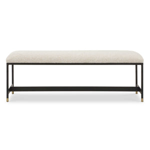 Uttermost Halston Upholstered White Bench