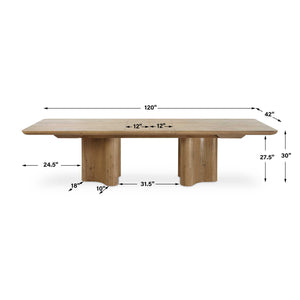 Uttermost Cecelia Oak Dining Table
