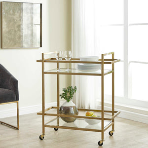 Uttermost Erena Brass Bar Cart