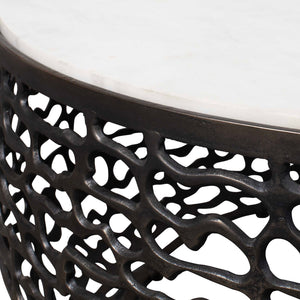 Uttermost Sabena White Marble Outdoor Coffee Table