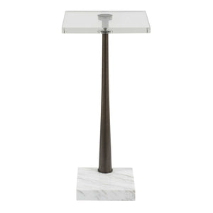 Uttermost Pelton Marble Glass Drink Table