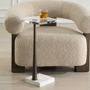 Uttermost Pelton Marble Glass Drink Table