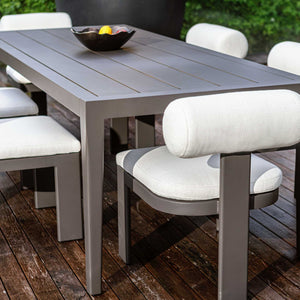 Uttermost Bolster Back White Outdoor Dining Chair