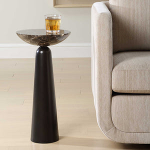 Uttermost Hastings Brown Marble Accent Table