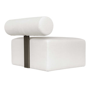 Uttermost Bolster Back White Armless Outdoor Sofa
