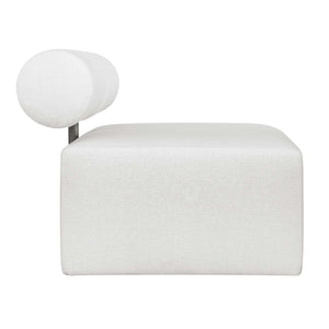 Uttermost Bolster Back White Armless Outdoor Sofa