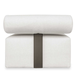 Uttermost Bolster Back White Armless Outdoor Sofa