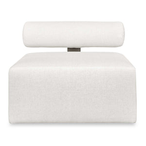 Uttermost Bolster Back White Armless Outdoor Sofa