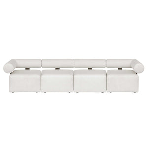 Uttermost Bolster Back White Outdoor Corner Sofa