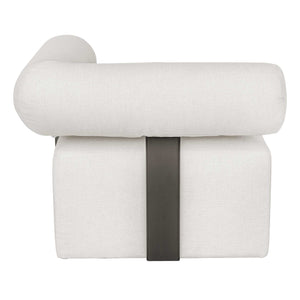 Uttermost Bolster Back White Outdoor Corner Sofa