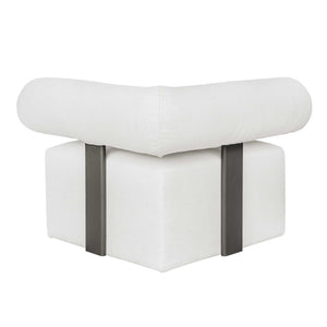 Uttermost Bolster Back White Outdoor Corner Sofa
