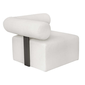Uttermost Bolster Back White Outdoor Corner Sofa