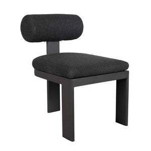 Uttermost Bolster Back Charcoal Outdoor Dining Chair