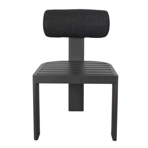 Uttermost Bolster Back Charcoal Outdoor Dining Chair