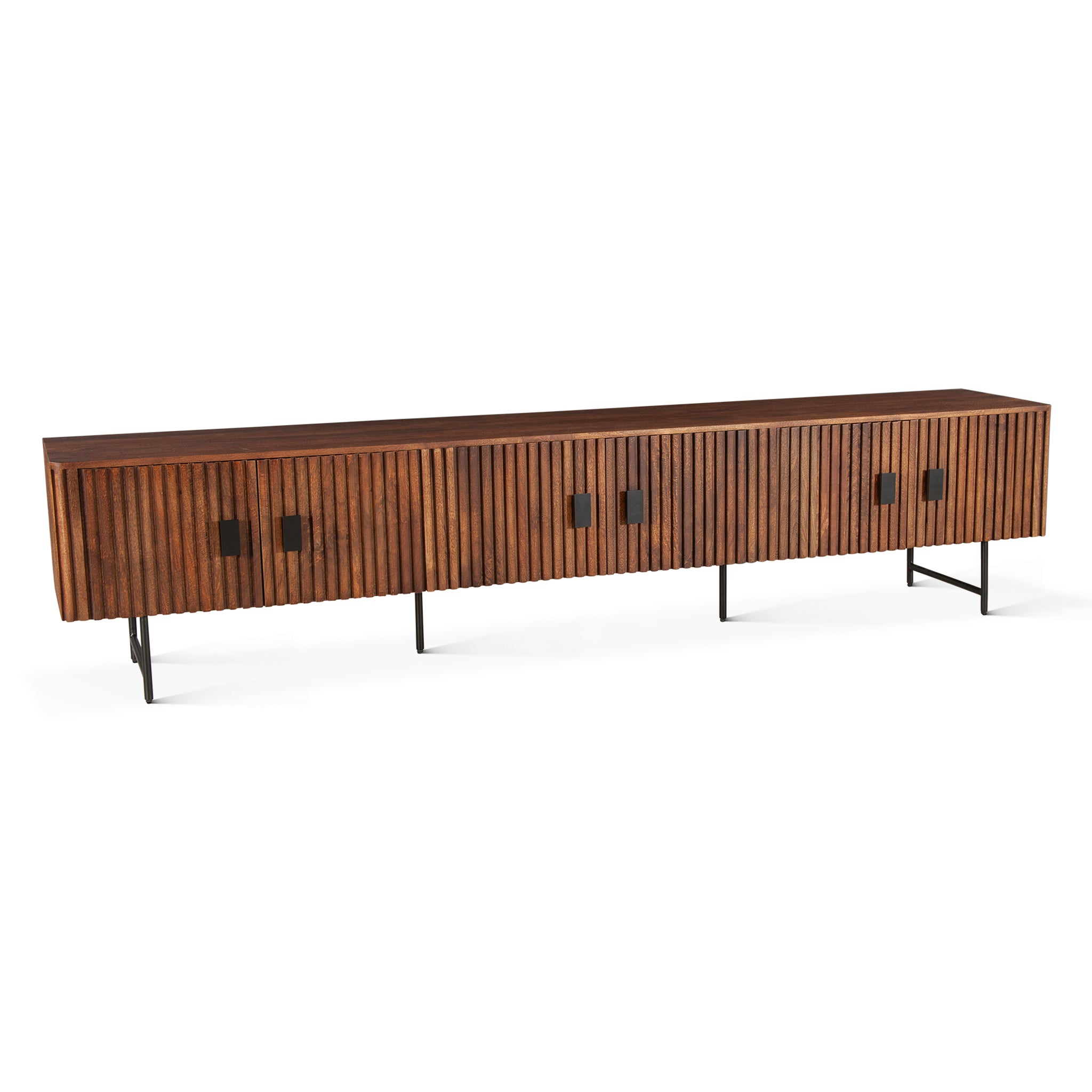 Halden 98" Plasma Cabinet Pecan Brown