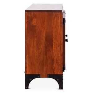 Sterling 58" Glass Cabinet in Dark Walnut