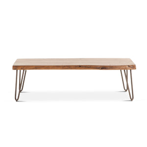 Grandby 54" Coffee Table in Acacia with Walnut Finish