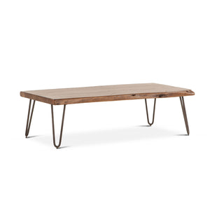Grandby 54" Coffee Table in Acacia with Walnut Finish