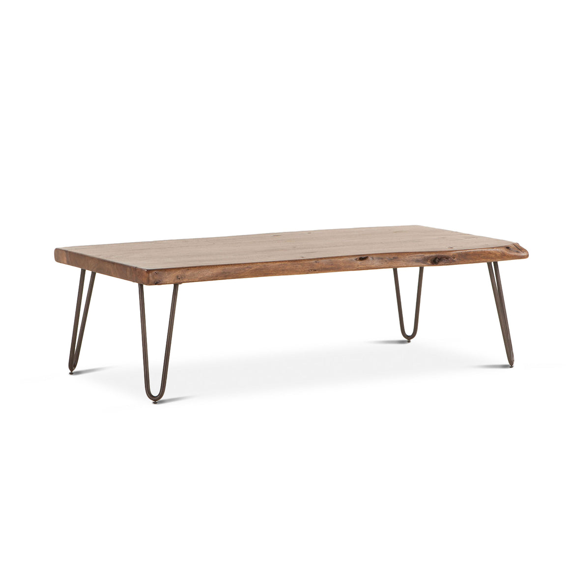 Grandby 54" Coffee Table in Acacia with Walnut Finish