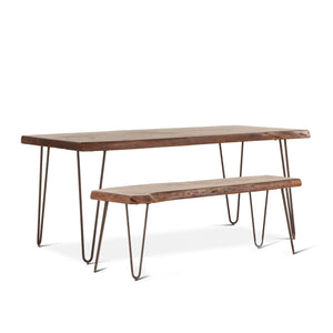 Grandby 68" Dining Table Acacia with Walnut Finish