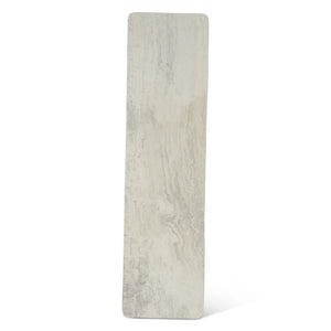 Caldera Console Table with White Travertine and Light Oak Base